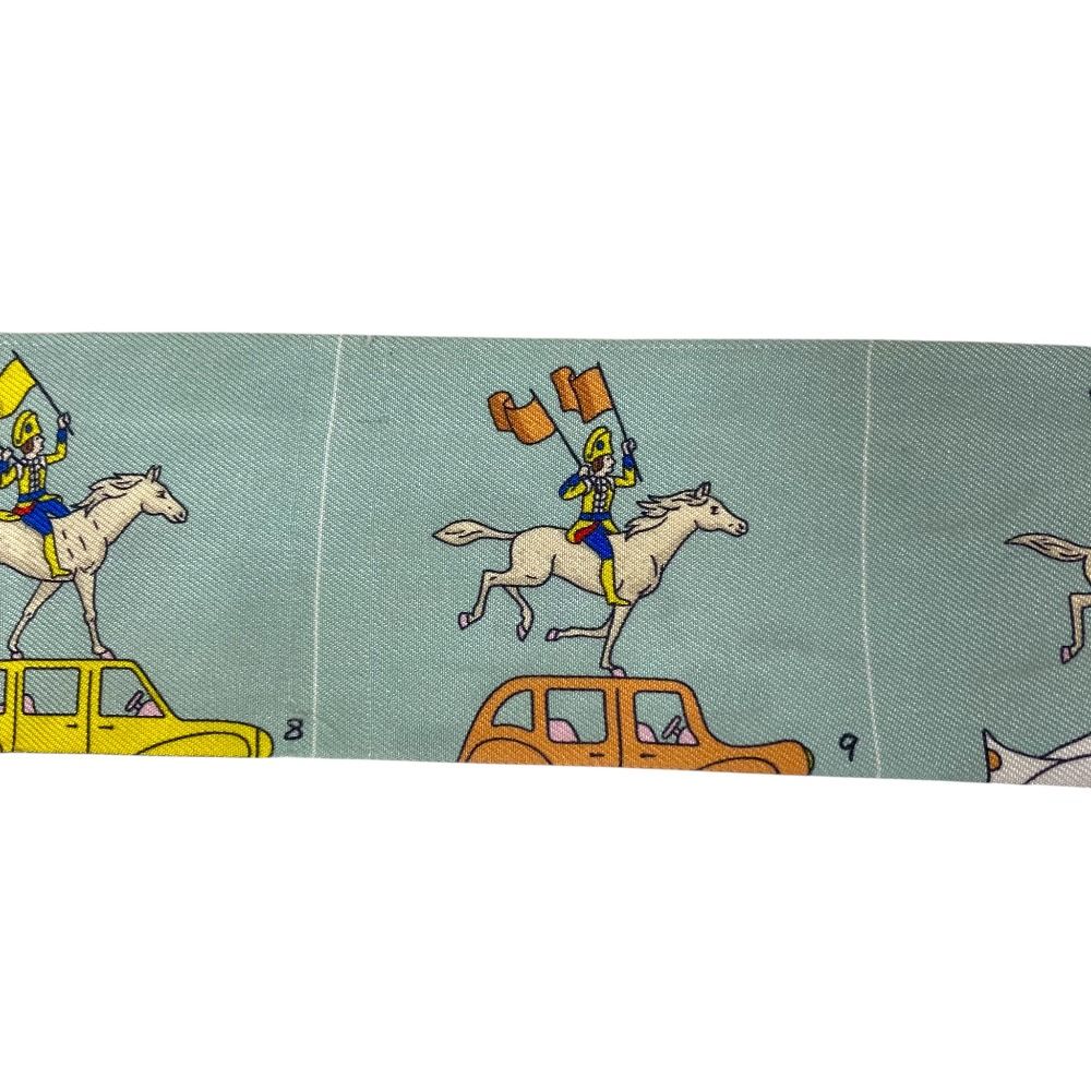 Hermes Parade Twilly Silk Scarf Light Blue — view 7