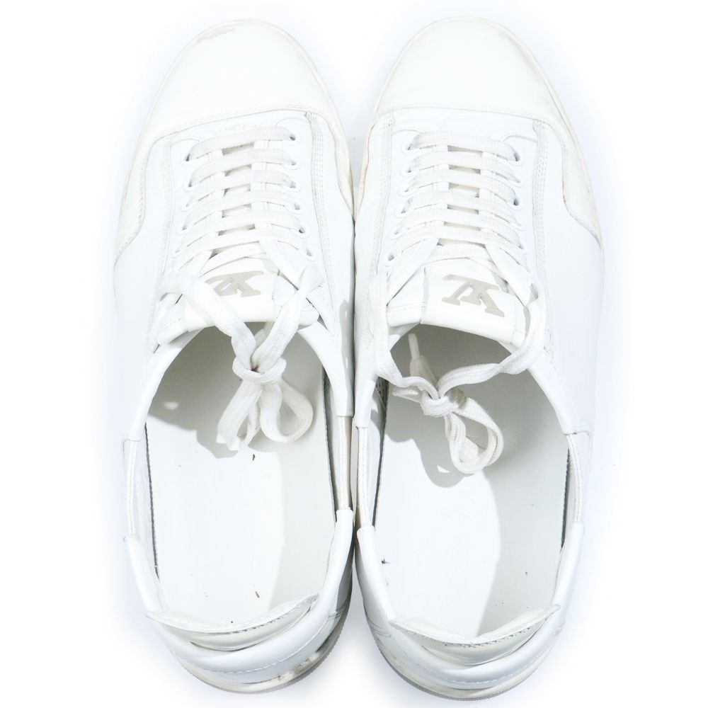 Louis Vuitton Side Gore Leather Low Cut Sneakers Shoes White — view 4