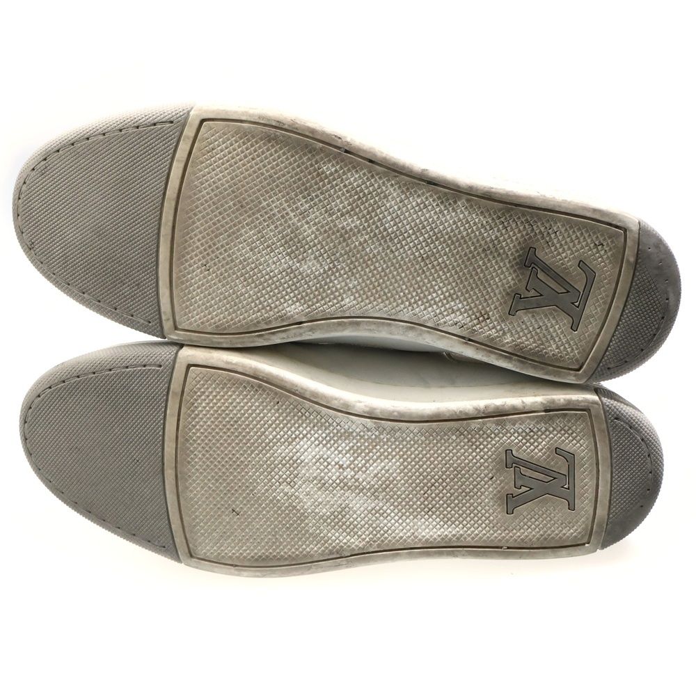 Louis Vuitton Side Gore Leather Low Cut Sneakers Shoes White — view 5