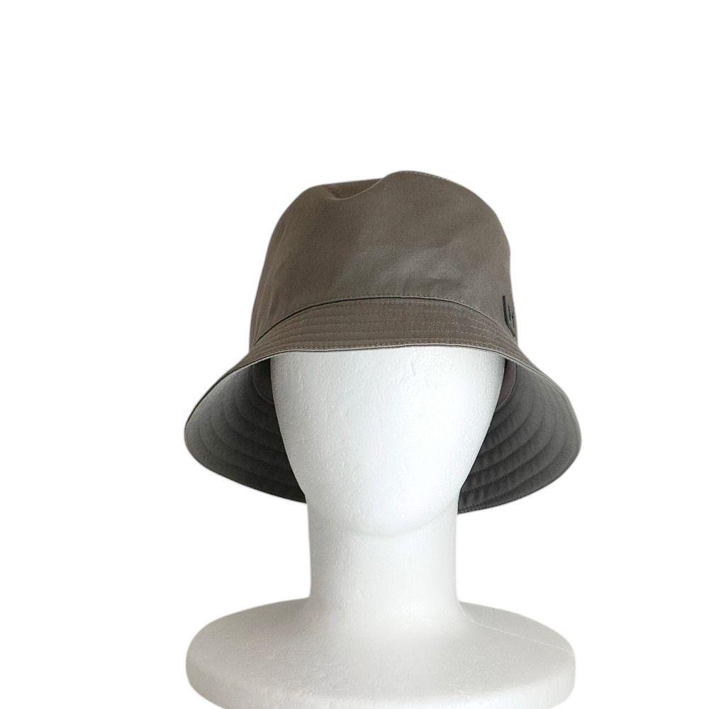 Hermes Fred Cut Bucket Hat 60 Gray — view 2