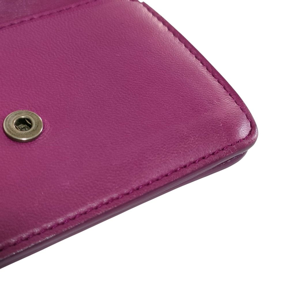 Bottega Veneta Intrecciato Leather Card Case Purple — view 9