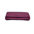 Bottega Veneta Intrecciato Leather Card Case Purple — view 3