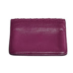 Bottega Veneta Intrecciato Leather Card Case Purple — view 2
