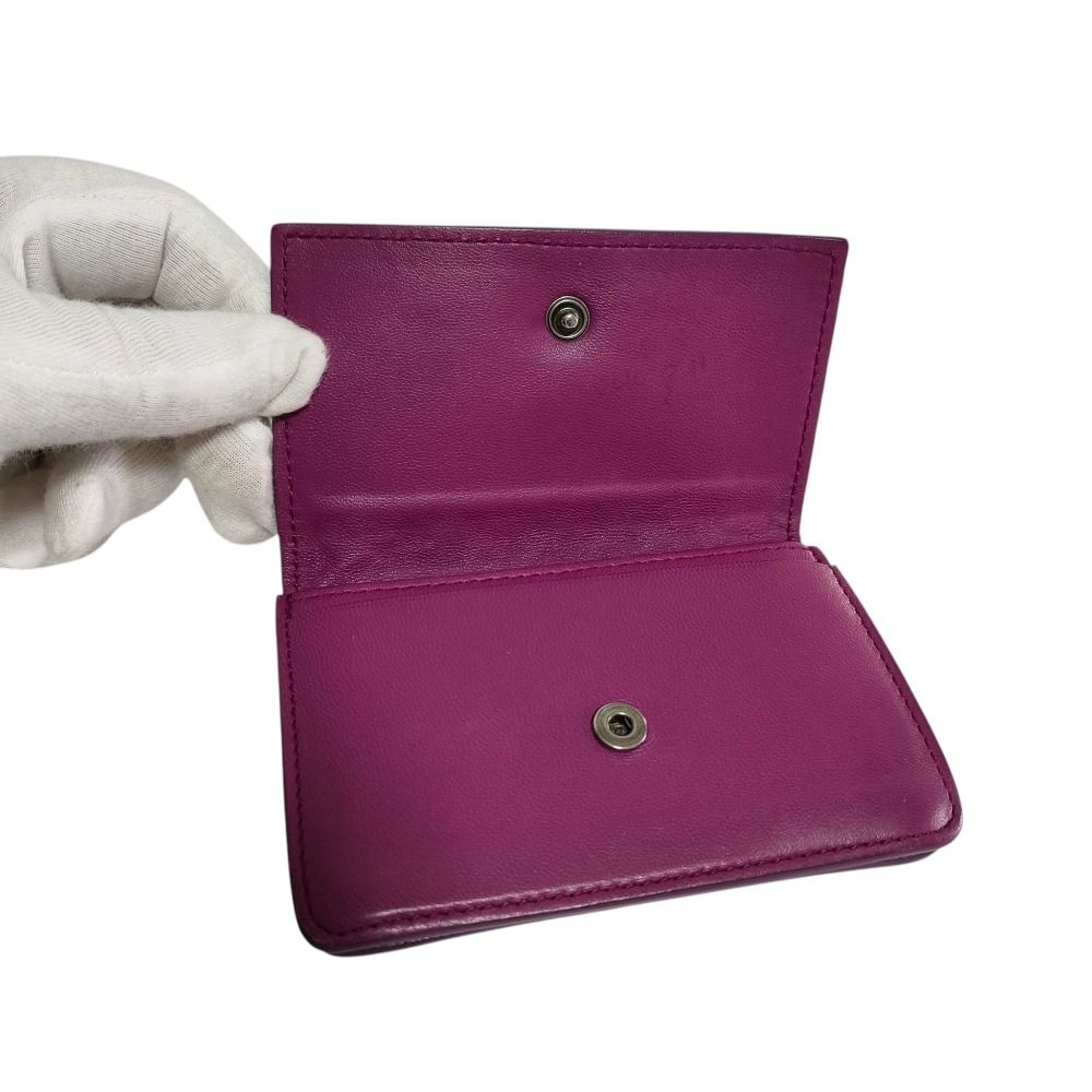 Bottega Veneta Intrecciato Leather Card Case Purple — view 8