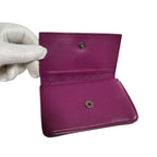 Bottega Veneta Intrecciato Leather Card Case Purple — view 8
