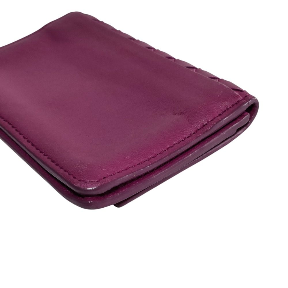 Bottega Veneta Intrecciato Leather Card Case Purple — view 5