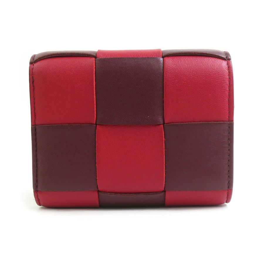 Bottega Veneta Trifold Wallet Leather Red — view 2