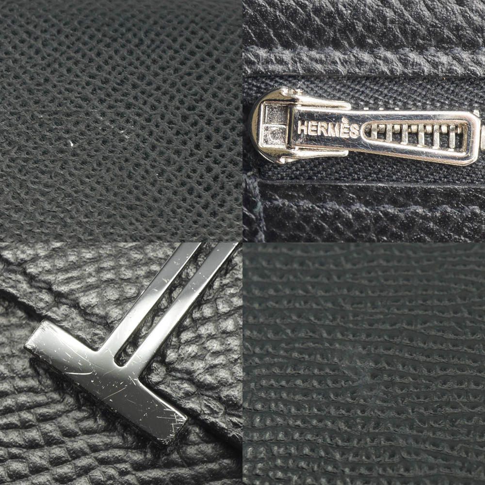 Hermes Bearn Compact Mini Wallet Manufactured Black — view 9