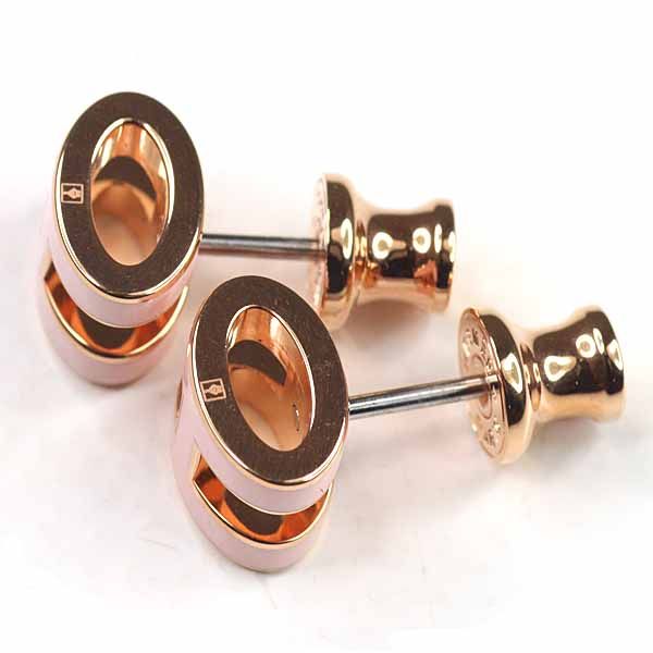 Hermes Earrings Mini Pop Lacquer Metal Rose Dragee Golden — view 4