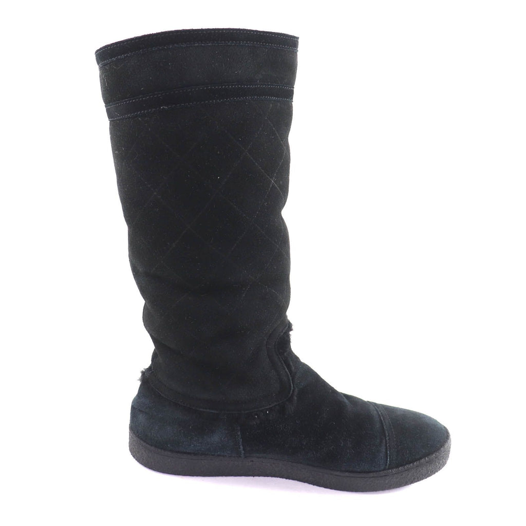 Chanel Coco Premiere Quilted Short Boots Black 38 — view 6