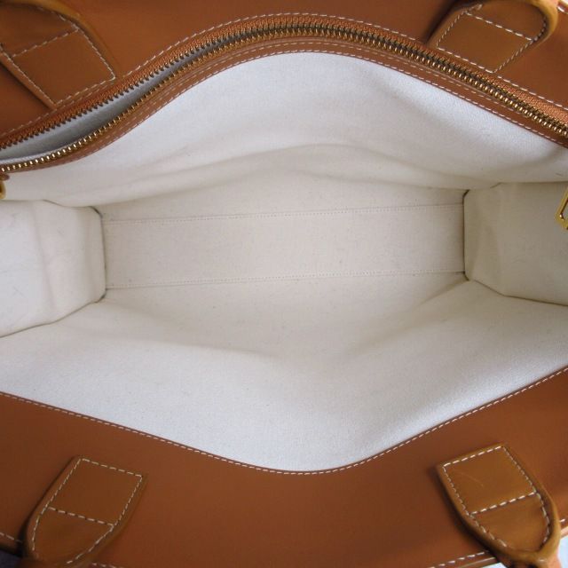 Celine Vertical Cover Large Canvas Leather Camel — view 6