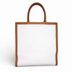 Celine Vertical Cover Large Canvas Leather Camel — view 2