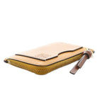 Loewe Anagram Fragment Case Coin Purse Card Leather Yellow — view 4