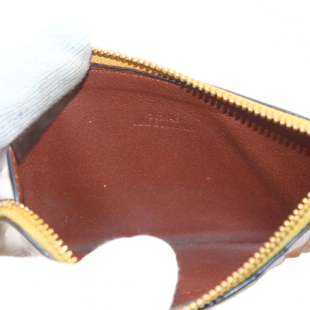 Loewe Anagram Fragment Case Coin Purse Card Leather Yellow — view 5