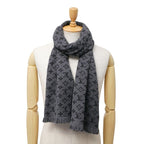 Louis Vuitton Monogram Classic Shawl Scarf Wool Fringe — view 9