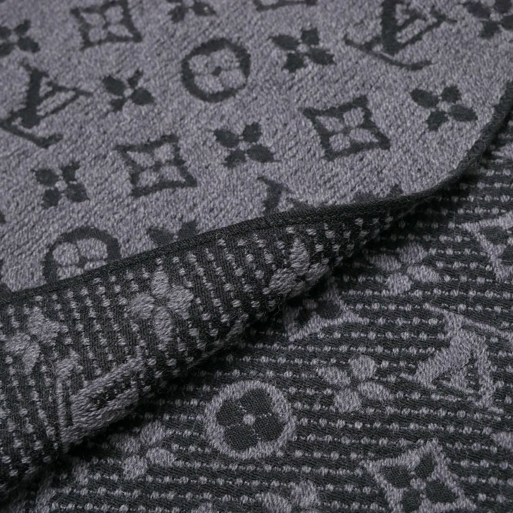 Louis Vuitton Monogram Classic Shawl Scarf Wool Fringe — view 5
