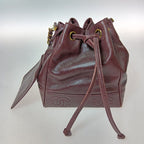 Chanel Shoulder Bag Drawstring Chain Caviar Leather CC Logo Gold Bold — view 2