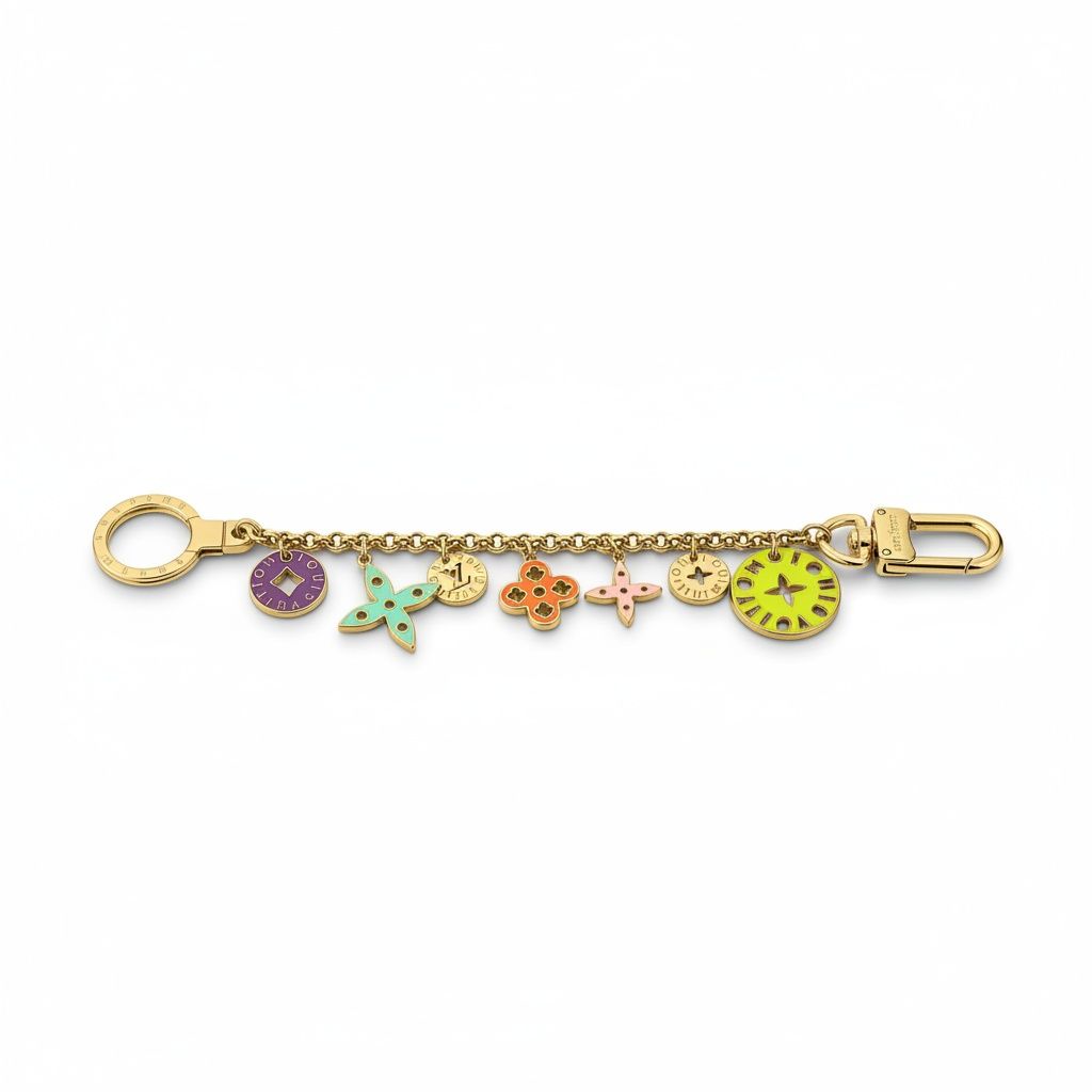 Louis Vuitton B5 Porte Cles Chenne Looping Key Holder Bag Charm Multicolor — view 2