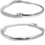 Hermes Necklace Choker Booklet Series GM Inflexible 44 Silver — view 3