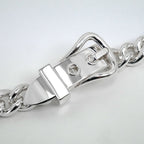 Hermes Necklace Choker Booklet Series GM Inflexible 44 Silver — view 4