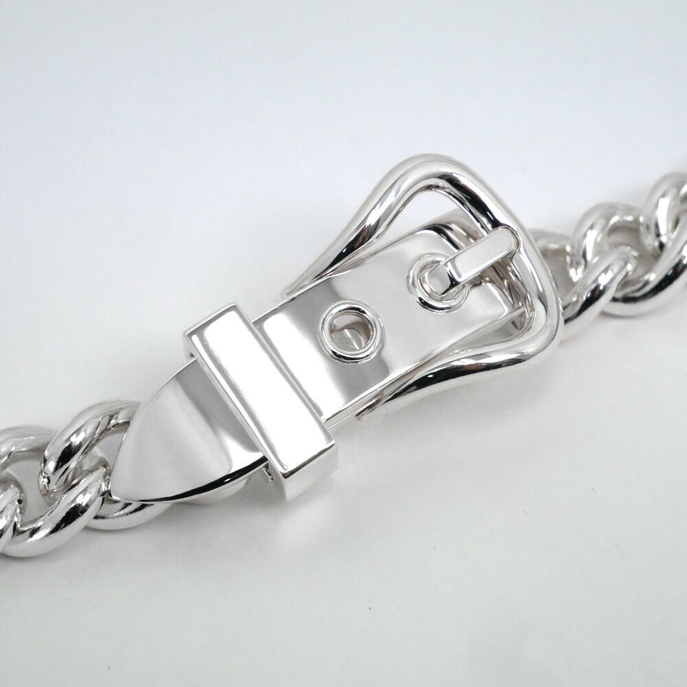 Hermes Necklace Choker Booklet Series GM Inflexible 44 Silver — view 4