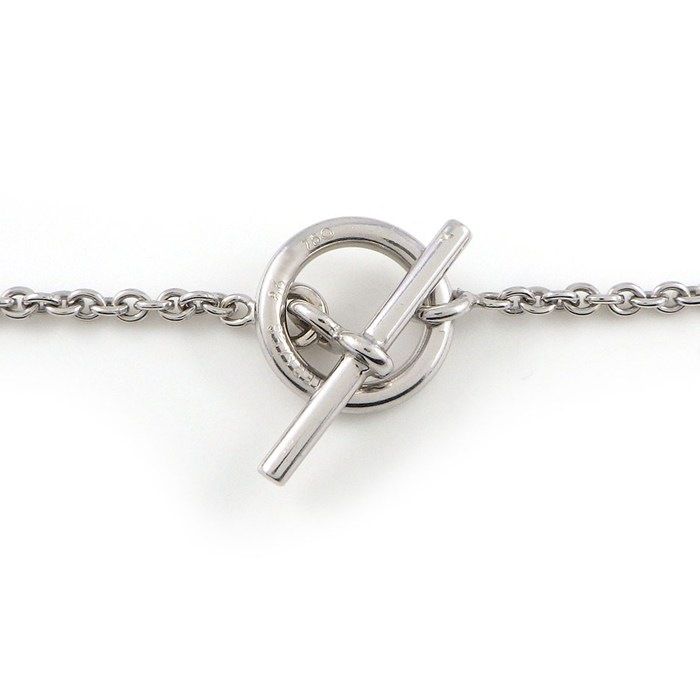 Hermes Bracelet Echappee Toggle Motif Mini Chaine D'ancre 18K White Gold — view 2