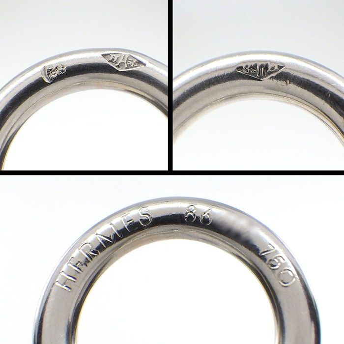 Hermes Bracelet Echappee Toggle Motif Mini Chaine D'ancre 18K White Gold — view 4