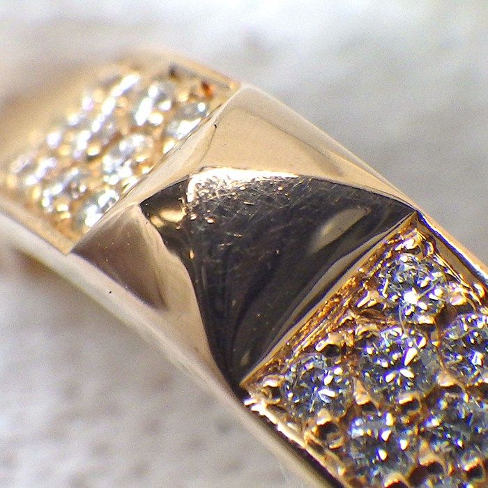 Hermes Ring Clou de Pave 65 Points Diamond 18K Pink — view 5