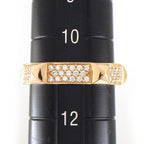 Hermes Ring Clou de Pave 65 Points Diamond 18K Pink