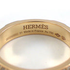 Hermes Ring Clou de Pave 65 Points Diamond 18K Pink