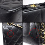 Chanel Shoulder Bag Quilted 30 Classic Large Black Gold — view 8