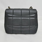 Chanel Choco Bar Chain Clutch Shoulder Bag Lambskin Black Gold — view 2