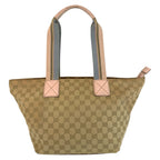 Gucci Sherry Line Beige Pink Gold GG Canvas Tote — view 2