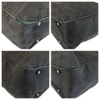 Gucci Black GG Canvas Leather Tote Shoulder Bag — view 4