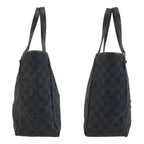 Gucci Black GG Canvas Leather Tote Shoulder Bag — view 7