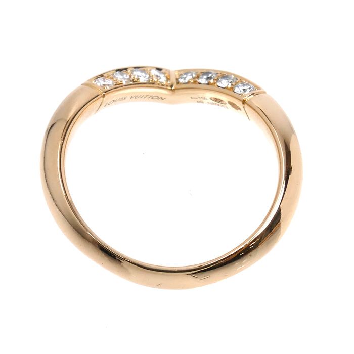 Louis Vuitton 18K Pink Gold Ring Diamond 49 — view 5
