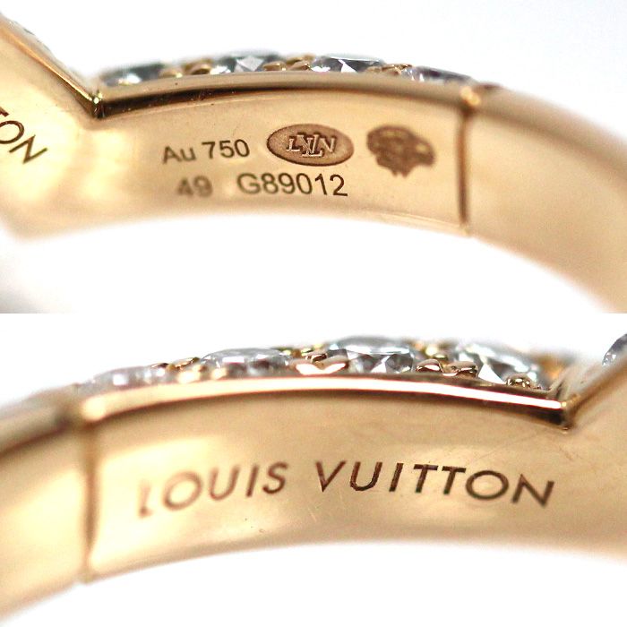 Louis Vuitton 18K Pink Gold Ring Diamond 49 — view 6