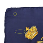 Hermes Scarf Carre 90 les Tambours Tambour Drum Silk Navy Multicolo — view 7