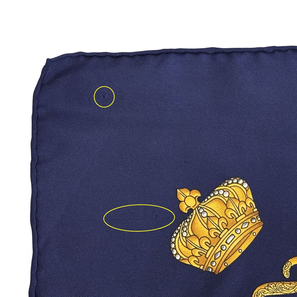 Hermes Scarf Carre 90 les Tambours Tambour Drum Silk Navy Multicolo — view 7
