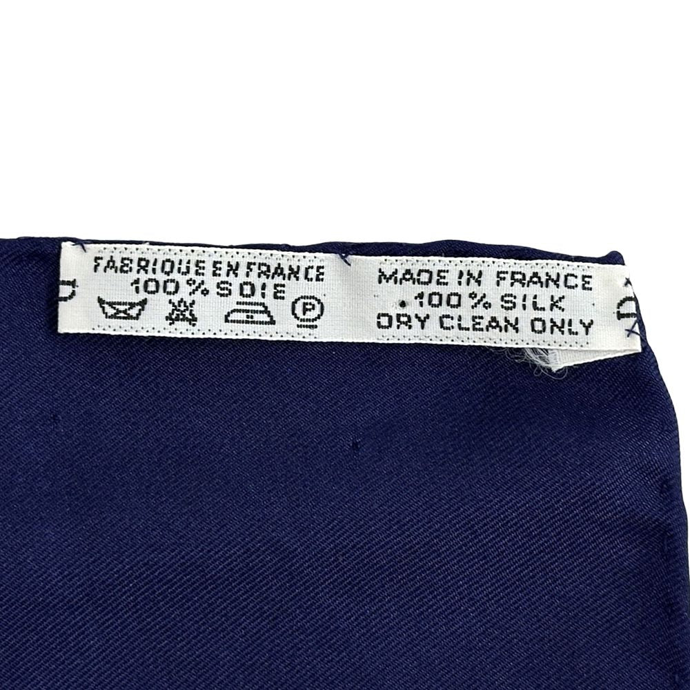 Hermes Scarf Carre 90 les Tambours Tambour Drum Silk Navy Multicolo — view 5