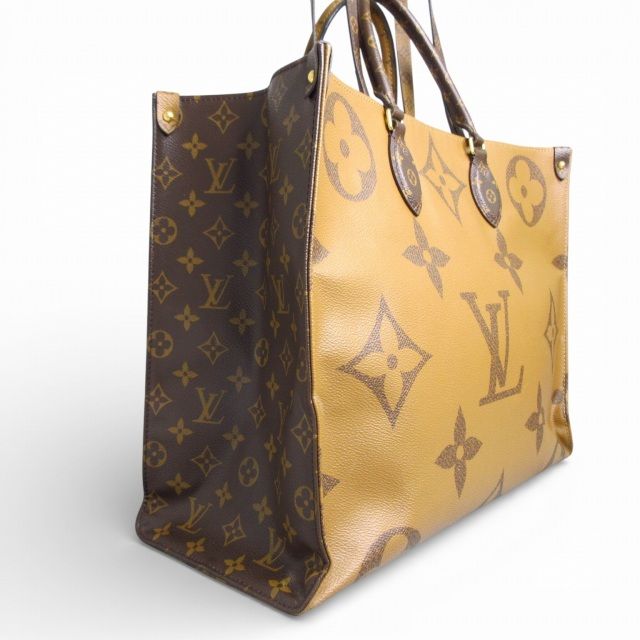 Louis Vuitton On The Go GM Monogram Giant Tote Shoulder Bag Brown — view 3