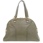 Saint Laurent Yves Muse Leather Olive Handbag — view 3