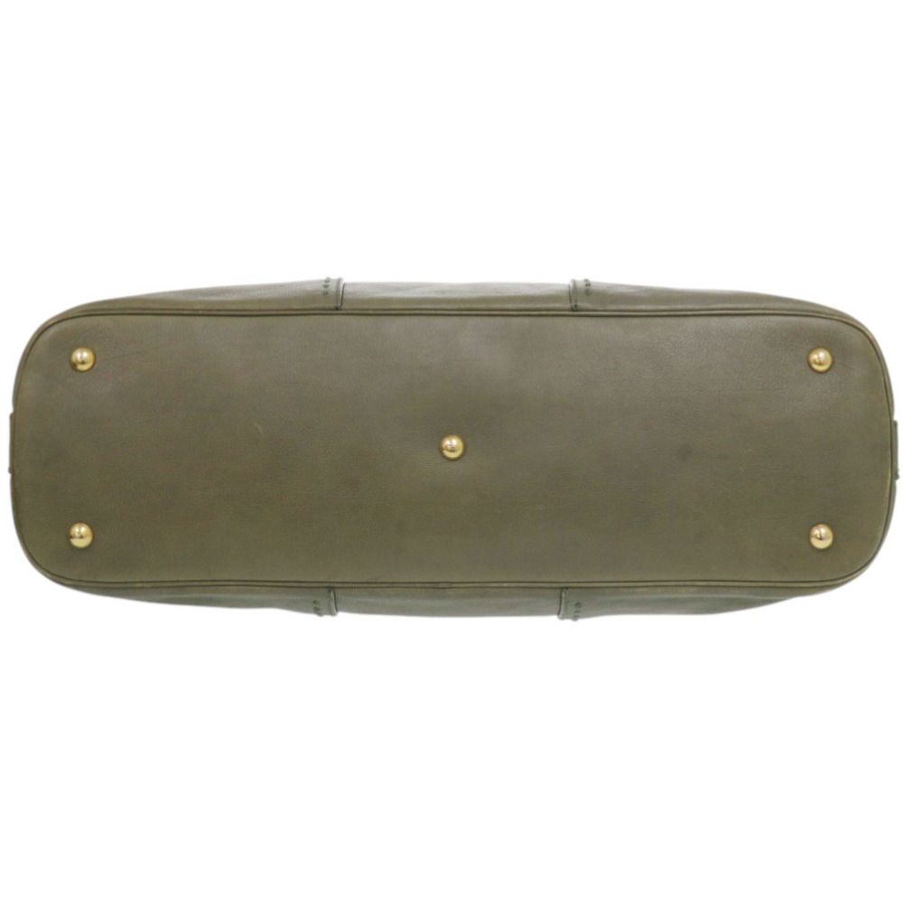 Saint Laurent Yves Muse Leather Olive Handbag — view 4