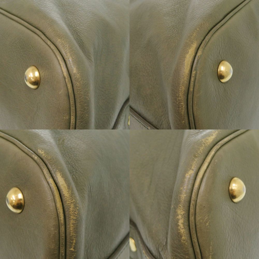 Saint Laurent Yves Muse Leather Olive Handbag — view 5