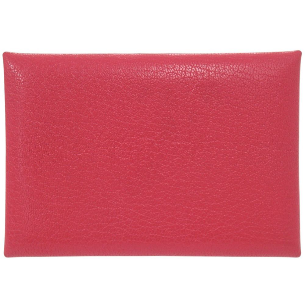 Hermes Calvi Duo Chevre Misor Rose Silver Coin — view 2