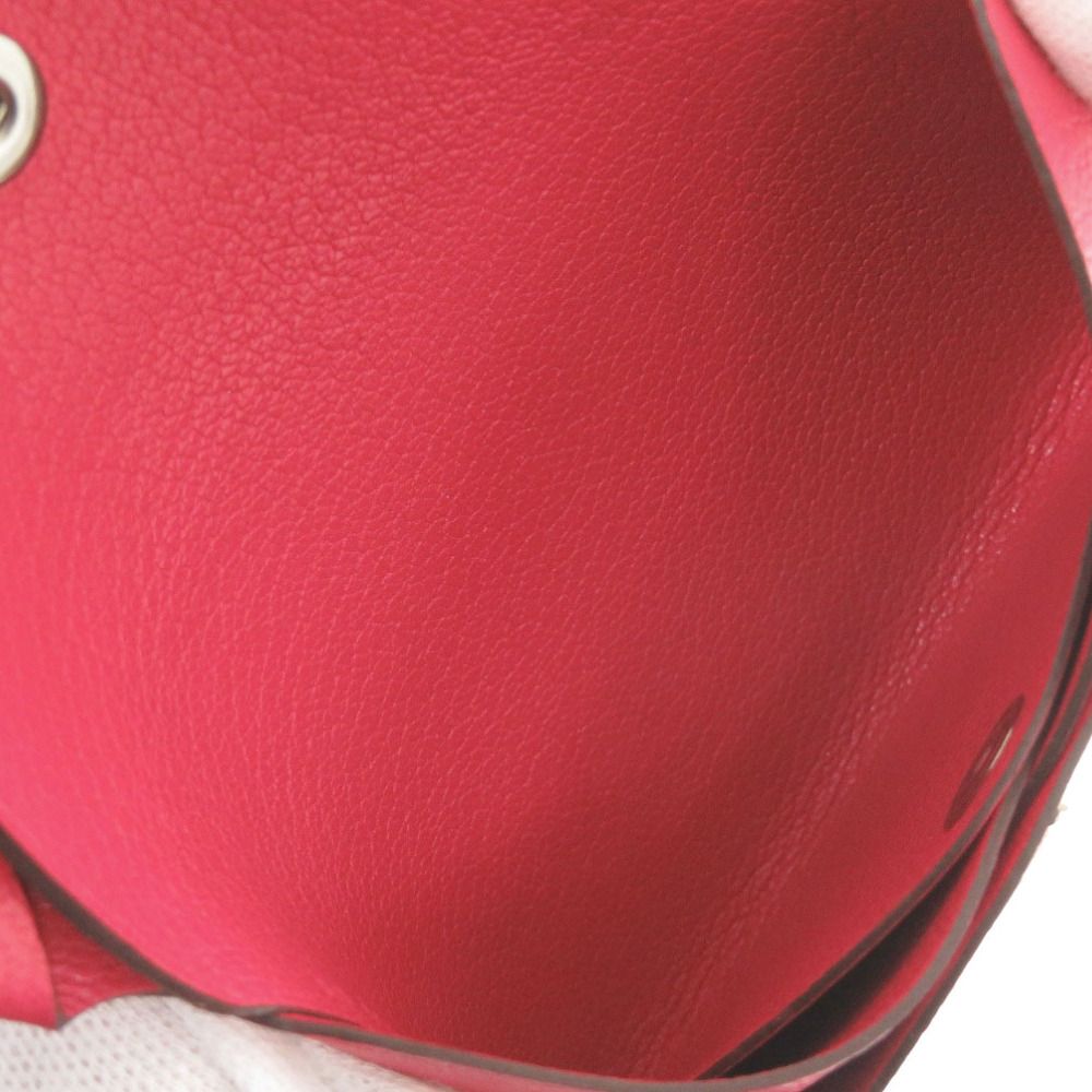 Hermes Calvi Duo Chevre Misor Rose Silver Coin — view 6