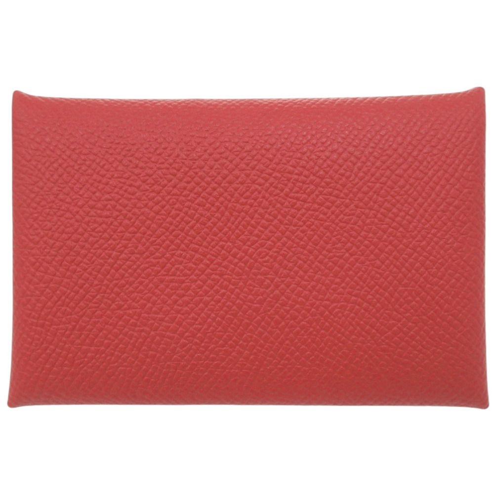Hermes Calvi Duo Veau Epsom Rouge Tomato Silver — view 2