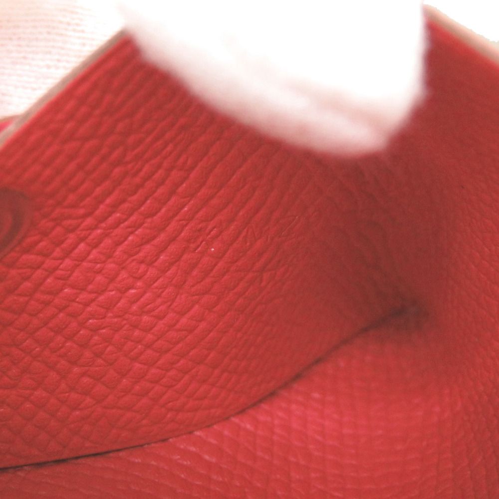Hermes Calvi Duo Veau Epsom Rouge Tomato Silver — view 8