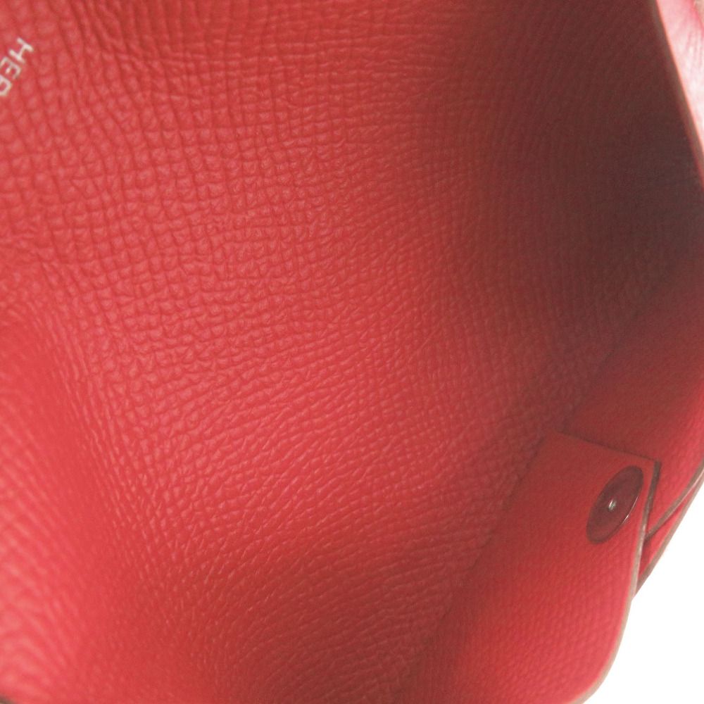 Hermes Calvi Duo Veau Epsom Rouge Tomato Silver — view 5