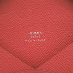 Hermes Calvi Duo Veau Epsom Rouge Tomato Silver — view 7